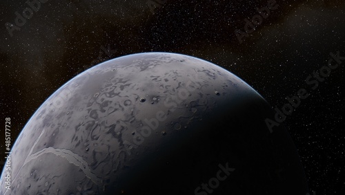 planet suitable for colonization  earth-like planet in far space  planets background 3d render