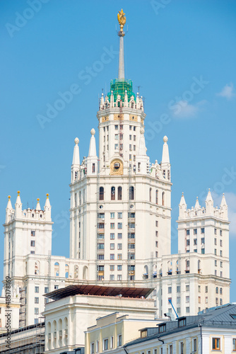 One of Stalin skyscrapers in Moscow, Russia