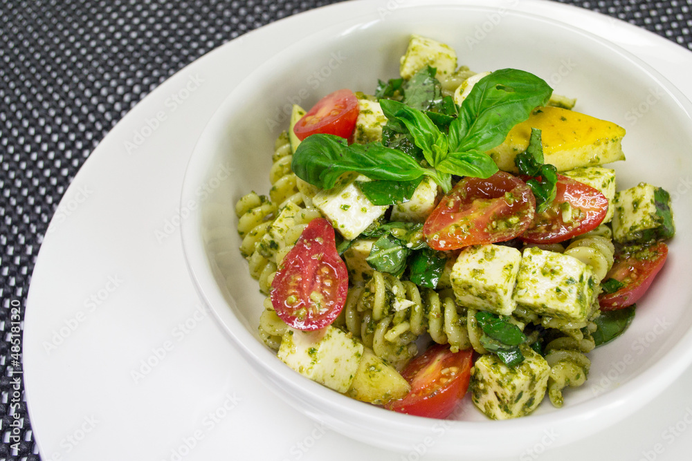 pasta made with sauce pesto traditional italian food pasta made with sauce pesto traditional italian food