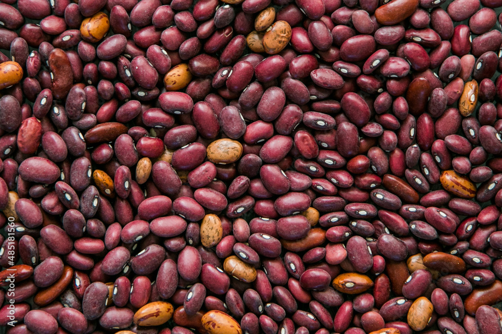 Red beans on a background