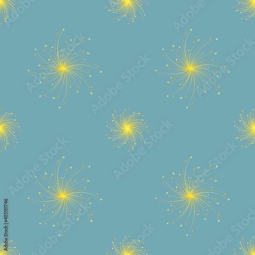 Pattern with yellow stars