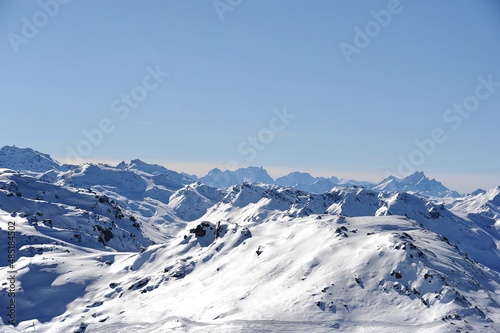Snowcapped mountain in French alps © raeva