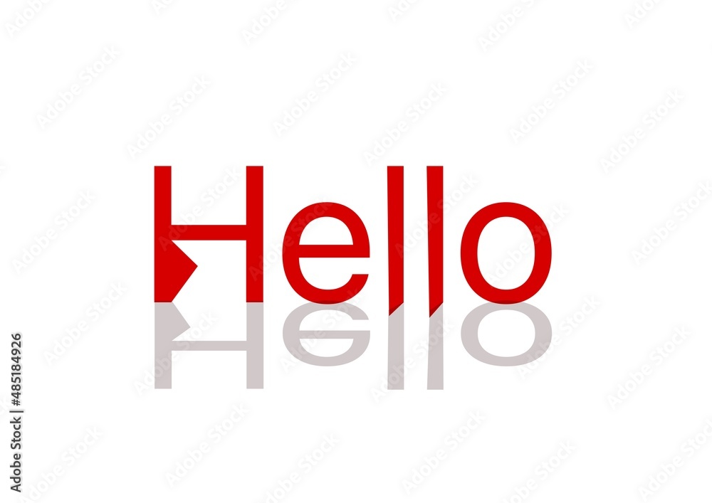 Hello text message isolated on white background Hello text message isolated on white background