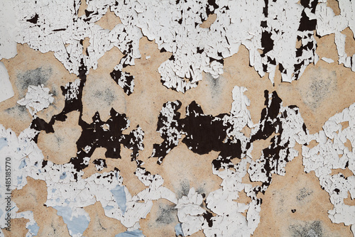 White cracked texture. Damaged, aged and weathered surface. © Jozsef