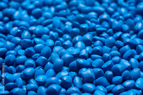 Obraz na płótnie Blue polymer dye in granules, background texture