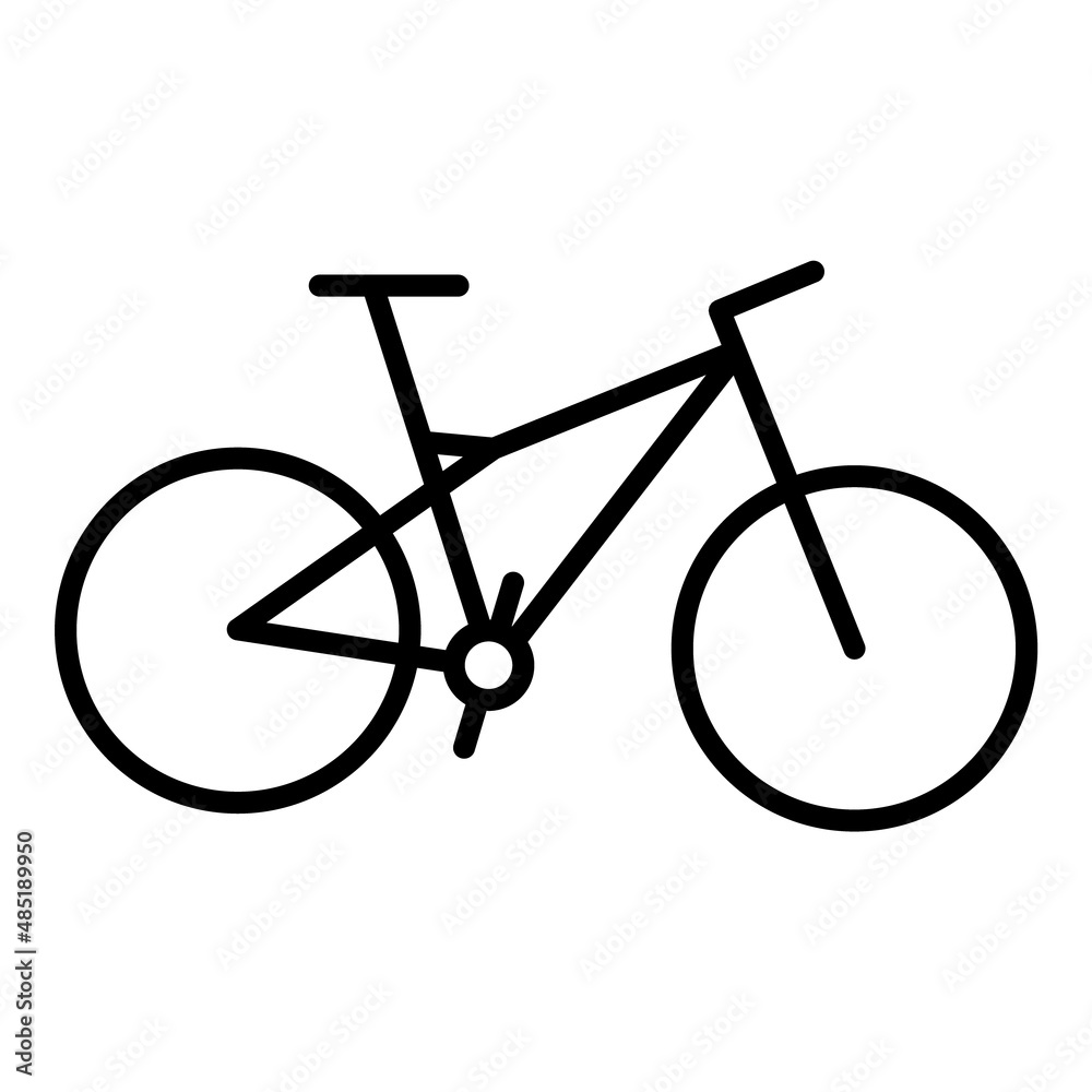 Bicycle Flat Icon Isolated On White Background Bicycle Flat Icon Isolated On White Background