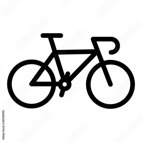 Bicycle Flat Icon Isolated On White Background