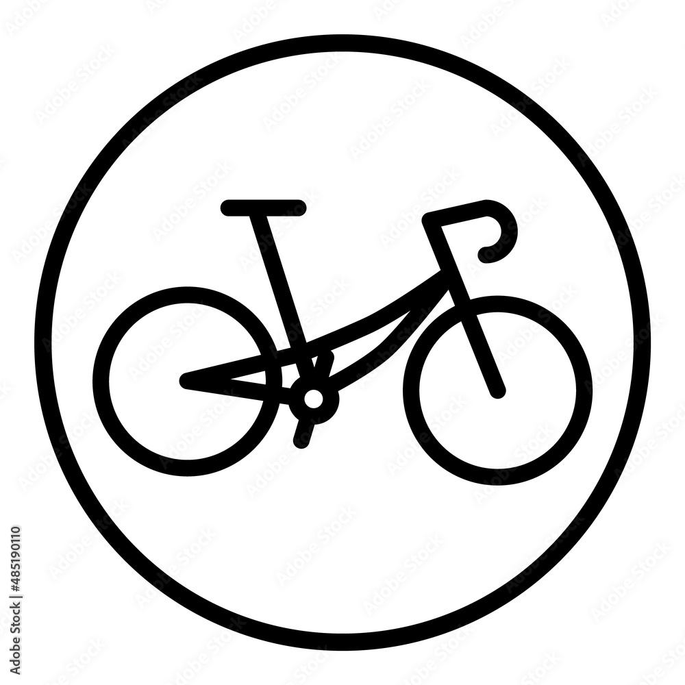 Bicycle Flat Icon Isolated On White Background Bicycle Flat Icon Isolated On White Background