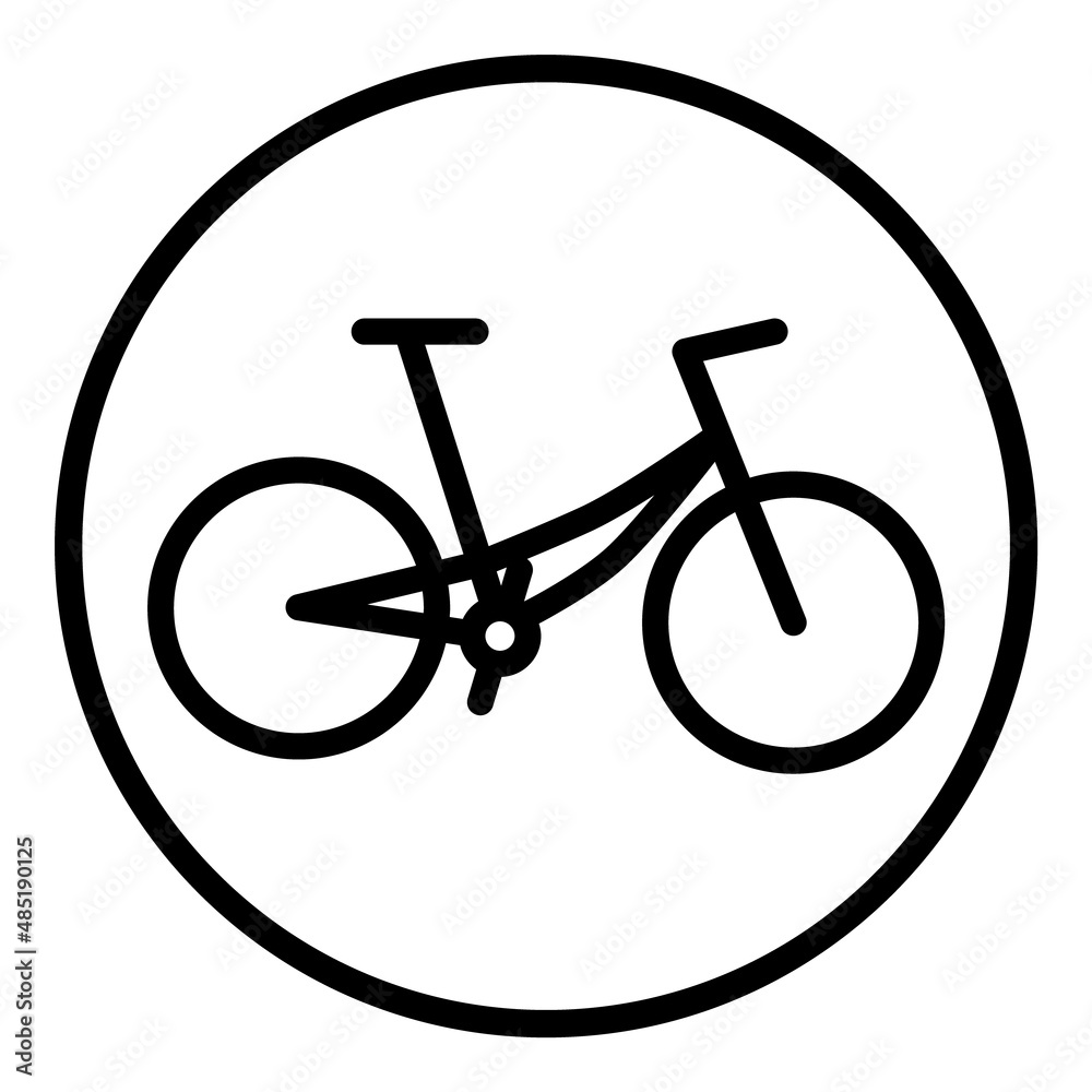 Bicycle Flat Icon Isolated On White Background Bicycle Flat Icon Isolated On White Background