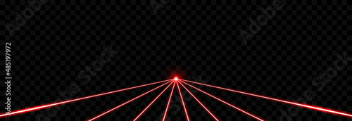 Vector laser beams png. Red laser beams on an isolated transparent background. Laser security system, protection. Red laser png. PNG.