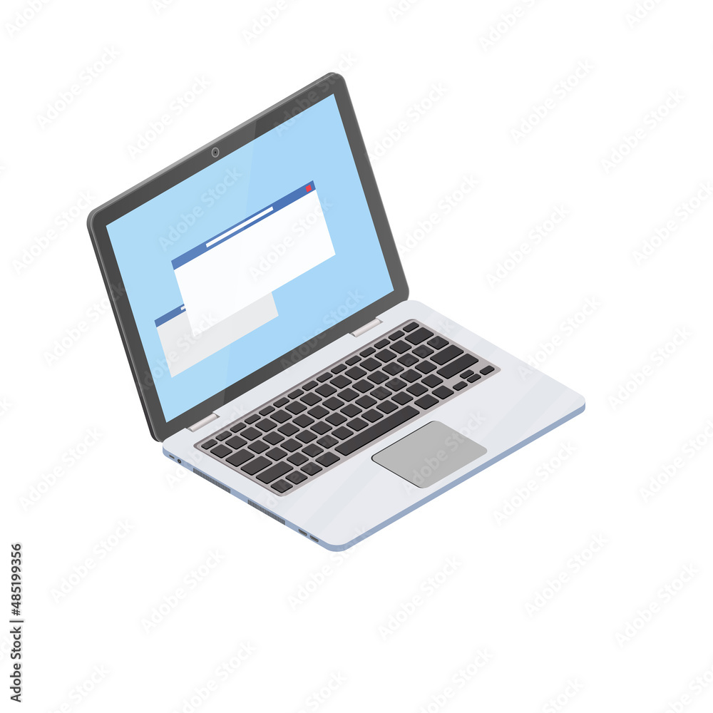 Laptop isometric for web background design. Vector illustration Laptop isometric for web background design. Vector illustration