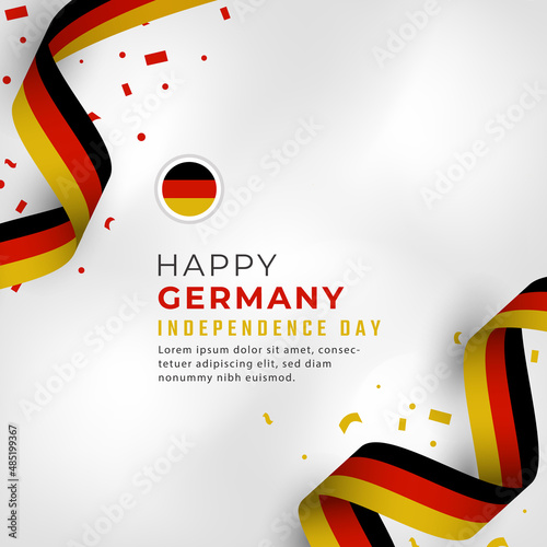 Happy Germany Independence Day October 3th Celebration Vector Design Illustration. Template for Poster, Banner, Advertising, Greeting Card or Print Design Element