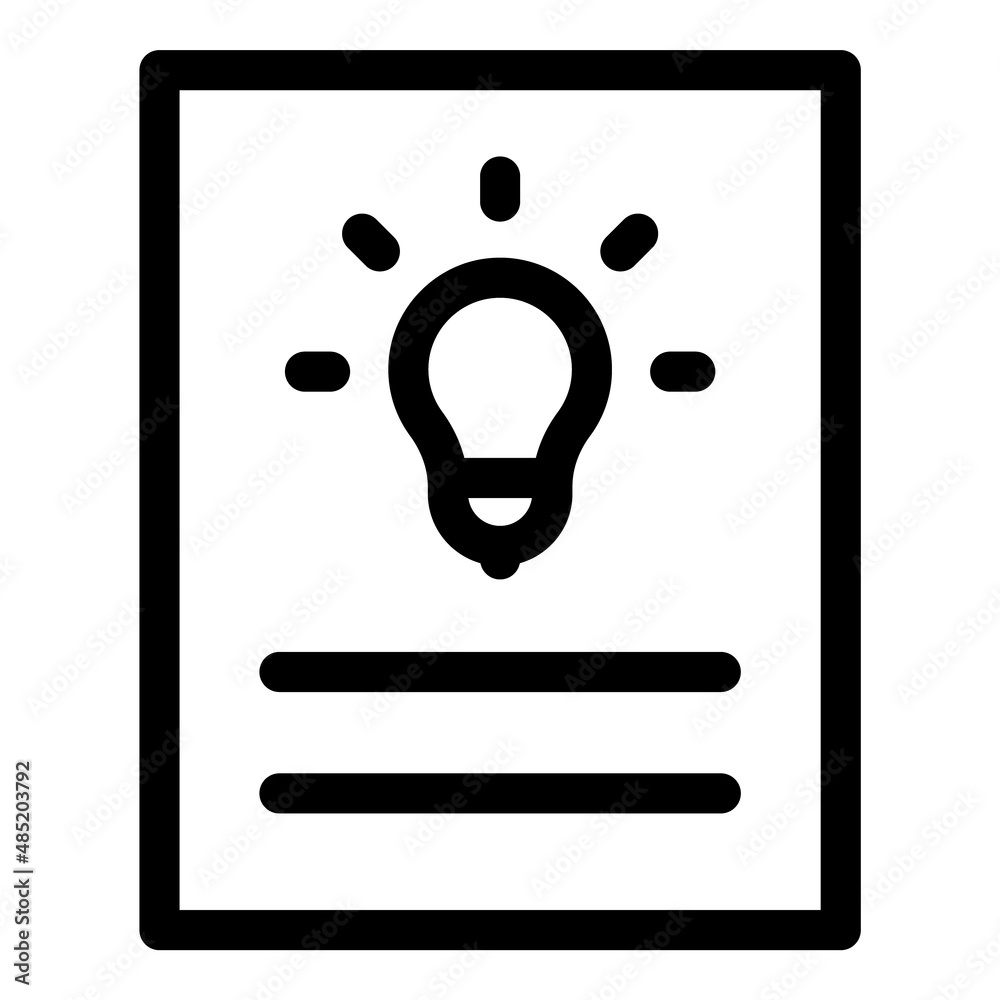 Idea Document Flat Icon Isolated On White Background Idea Document Flat Icon Isolated On White Background