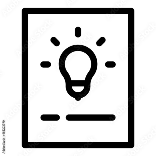 Idea Document Flat Icon Isolated On White Background