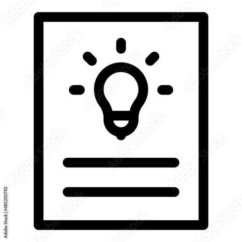 Idea Document Flat Icon Isolated On White Background