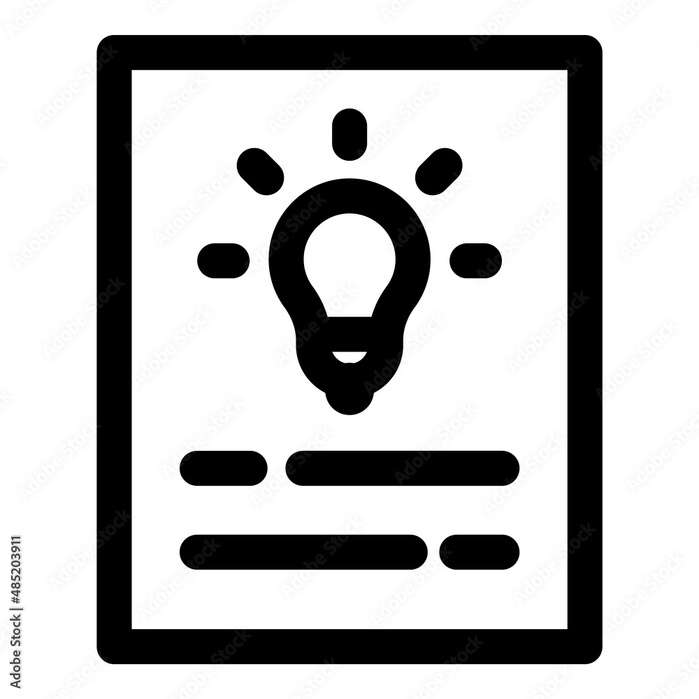 Idea Document Flat Icon Isolated On White Background Idea Document Flat Icon Isolated On White Background
