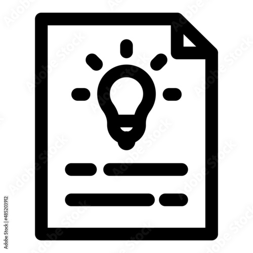 Idea Document Flat Icon Isolated On White Background