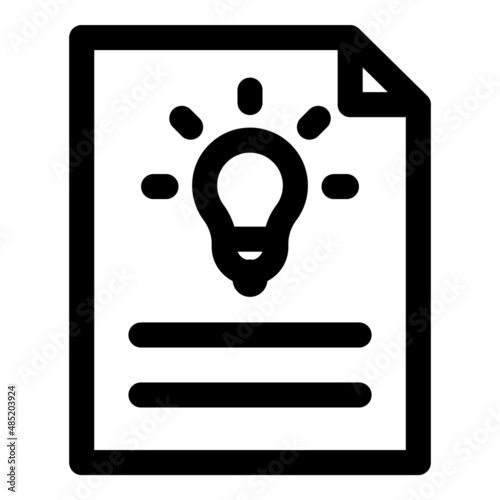 Idea Document Flat Icon Isolated On White Background