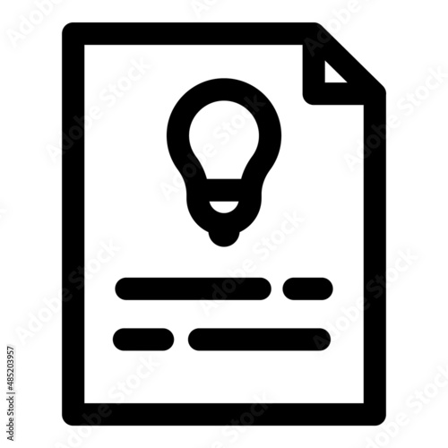 Idea Document Flat Icon Isolated On White Background
