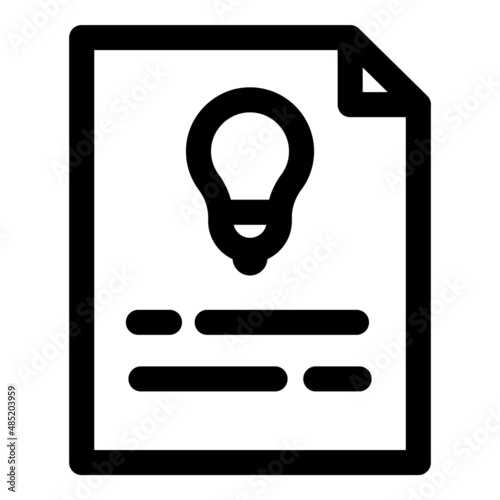 Idea Document Flat Icon Isolated On White Background