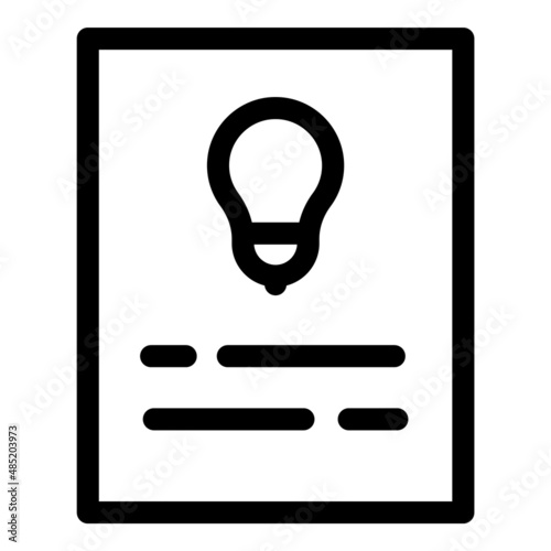 Idea Document Flat Icon Isolated On White Background