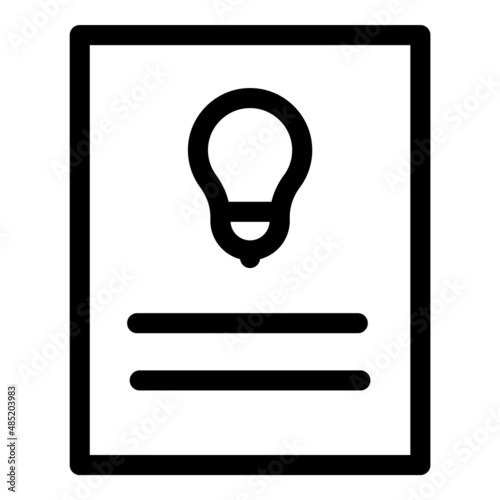 Idea Document Flat Icon Isolated On White Background