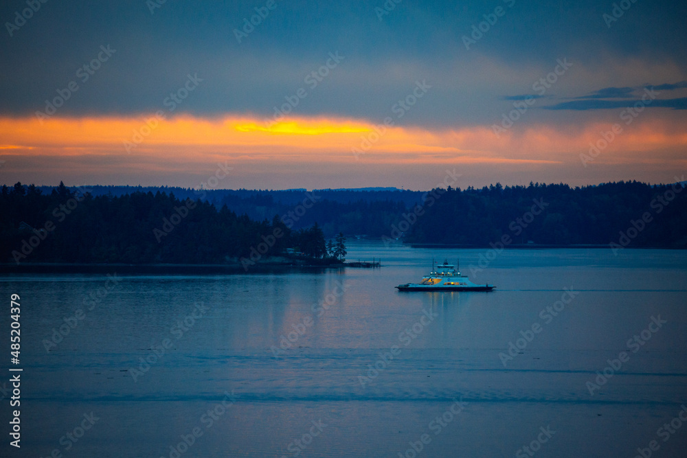 Ferry viewed from Chambers Bay Ferry viewed from Chambers Bay