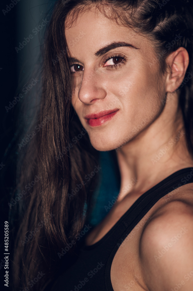 Portrait of an beautiful sporty woman wearing fitness clothes Portrait of an beautiful sporty woman wearing fitness clothes