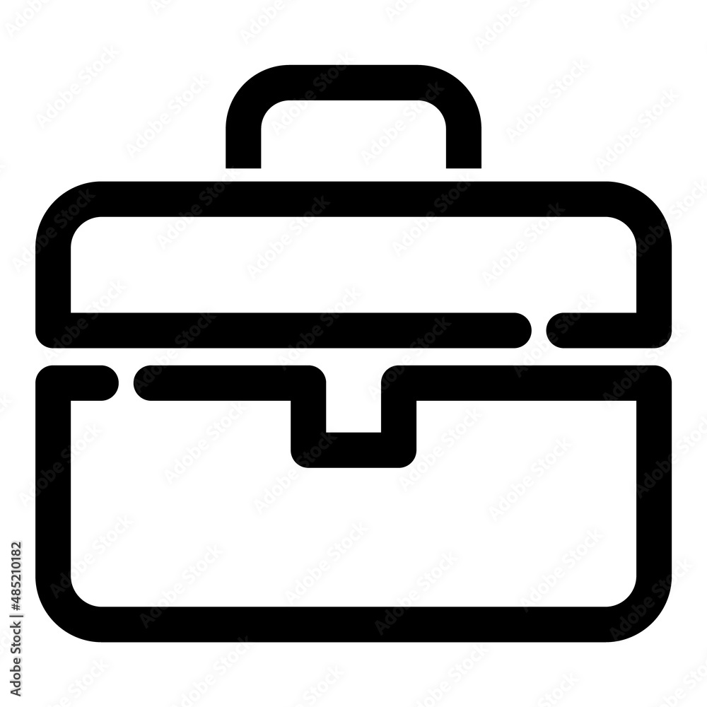 Briefcase Flat Icon Isolated On White Background