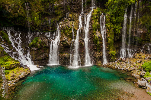 Cascade de Grand Galet à La Réunion , riviere Langevin