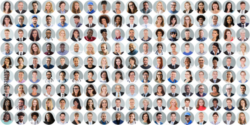 People Face Avatar Collage
