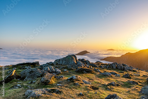 Over the clouds in Snowdon, Wales photo
