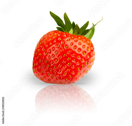 Isolated strawberries on a white background