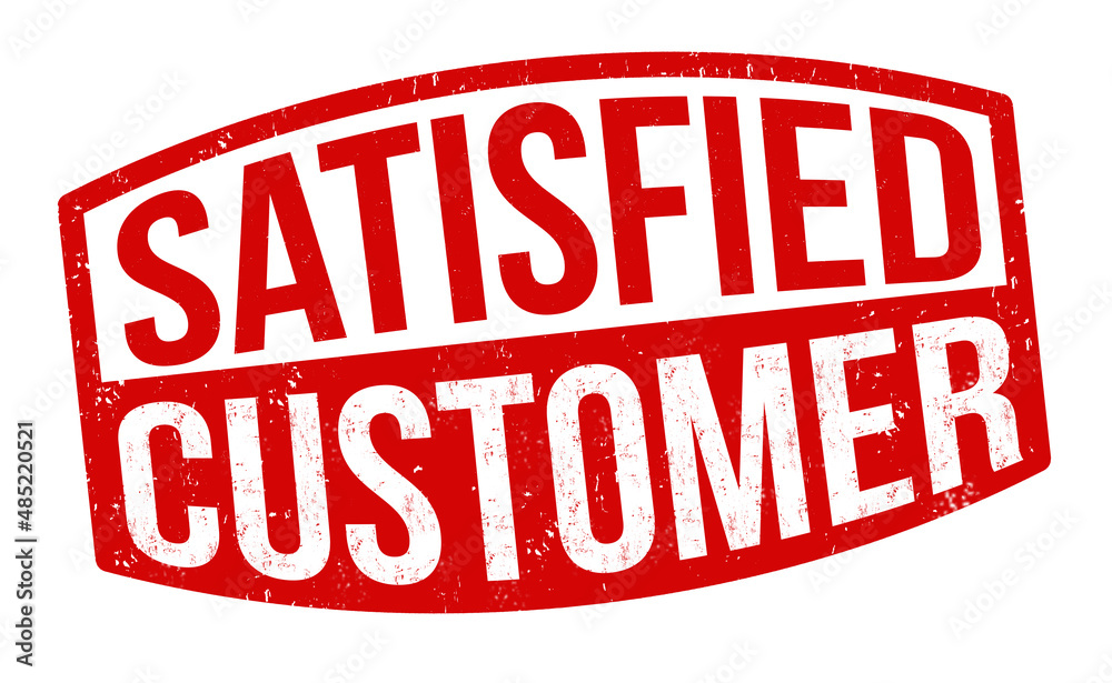 Satisfied customer grunge rubber stamp Satisfied customer grunge rubber stamp