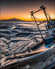 Tableau sur toile  Scenery of the seaside village and fishing boats before sunrise   © Trendistudio
