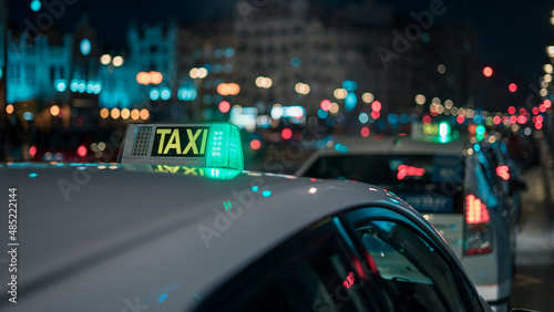 Taxi at night. 