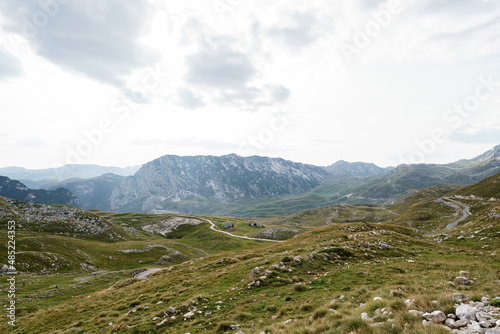 Roads in the valley at the Sedlo Pass in Durmitor National Park © Nadtochiy