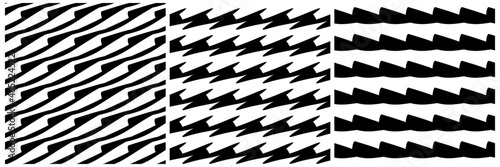 Set of 3 seamless pattern, texture vector