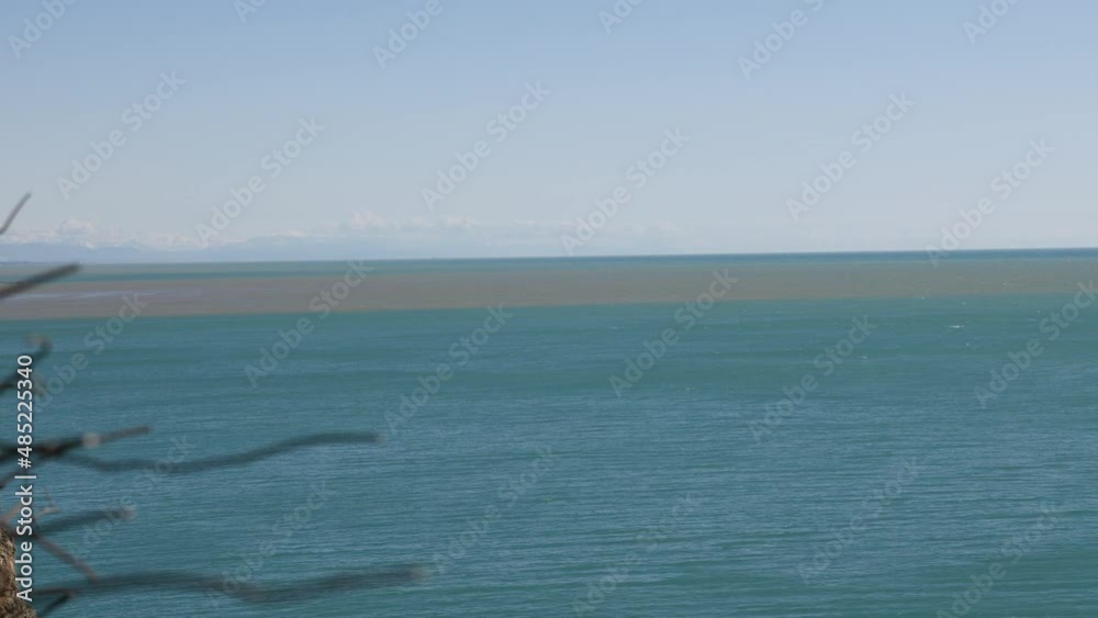 muddy sea water because of rains brown sea surface muddy sea water because of rains brown sea surface