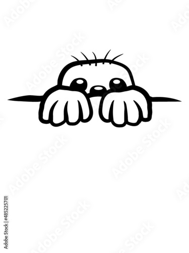 Cartoon Maulwurf guckt 