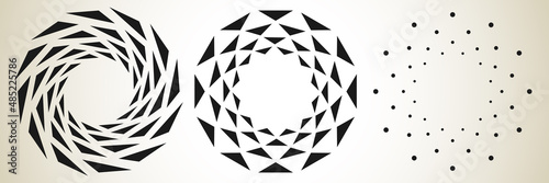 Abstract spiral, swirl, twirl mandala, motif icon