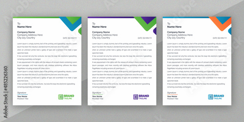 modern, minimal, creative, unique, Corporate, Company Official business Letterhead design template