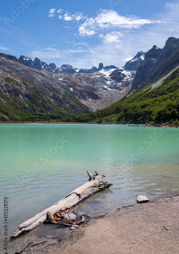 Emerald Glacier Lake in Ushuaia, Argentina Patagonia