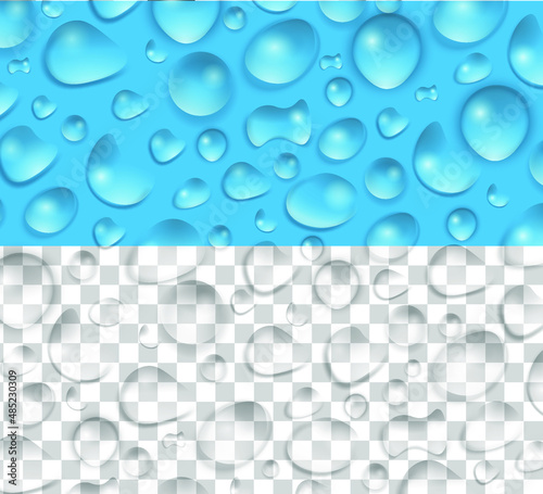 Dew water transparent water drops texture 