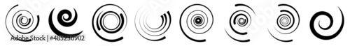 Spiral, swirl, twirl shape. vortex, helix icon, symbol