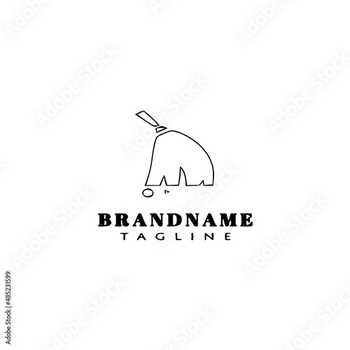 feather duster logo design template icon vector illustration