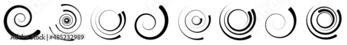 Spiral, swirl, twirl shape. vortex, helix icon, symbol