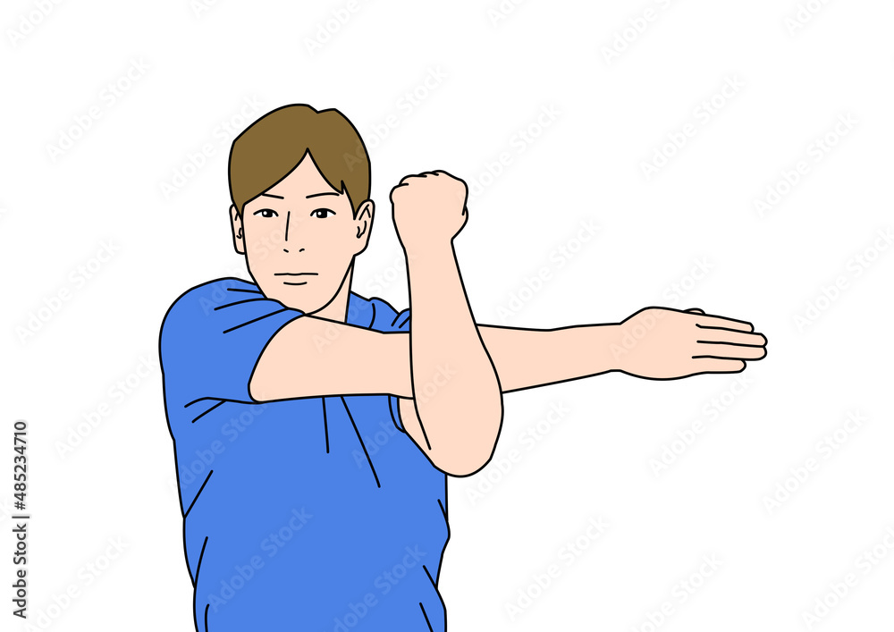 肩 ストレッチ 男性 イラスト 肩 ストレッチ 男性 イラスト