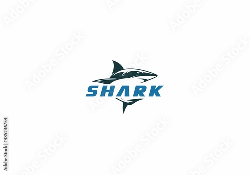 shark logo template vector ,icon in white background