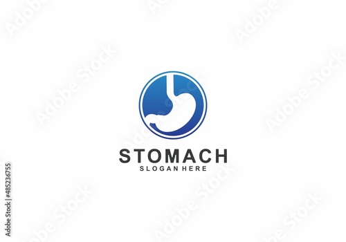 stomach logo template vector, icon in white background